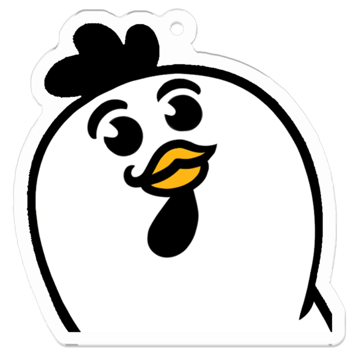 アクリルキーホルダー（コーティング） - 50 x 50 (mm)