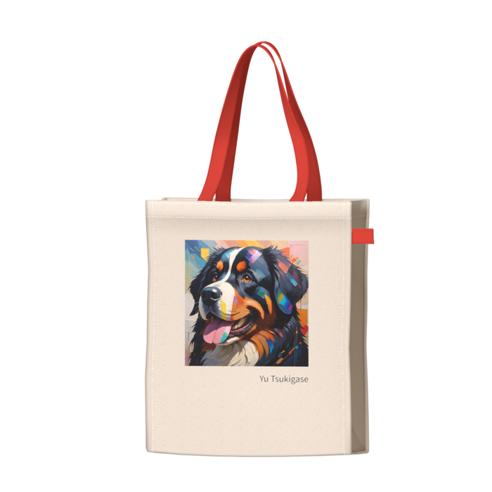 ツートンカラーバッグ - レッド - W34 × H41 × D14cm