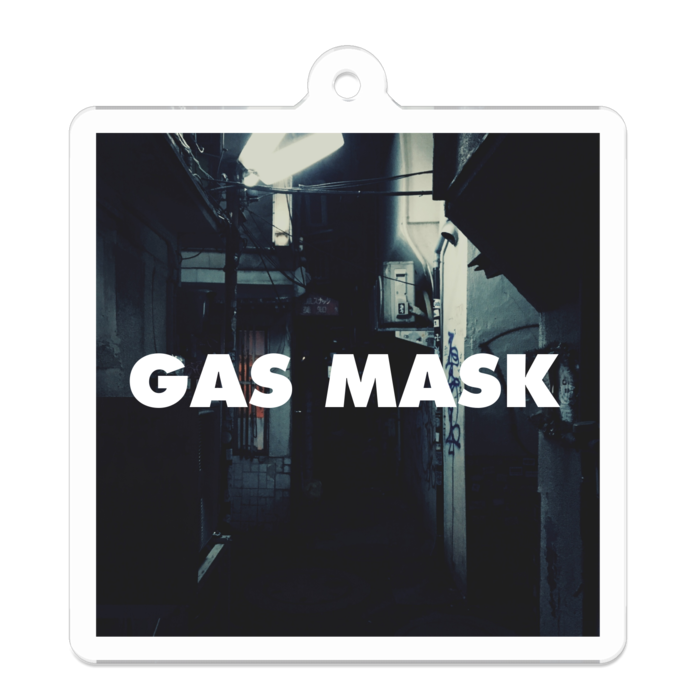 “GAS MASK MAN” アクリルキーホルダー - 50 x 50 (mm)