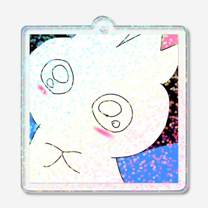 ホログラムアクリルキーホルダー - 50 × 50mm
