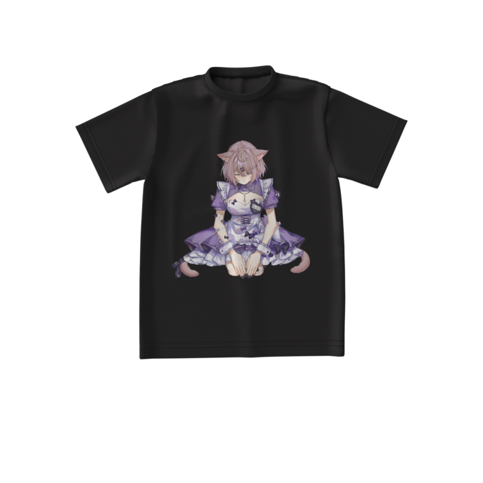 【塗りこみ】ビッグシルエットTシャツ【黒/S】