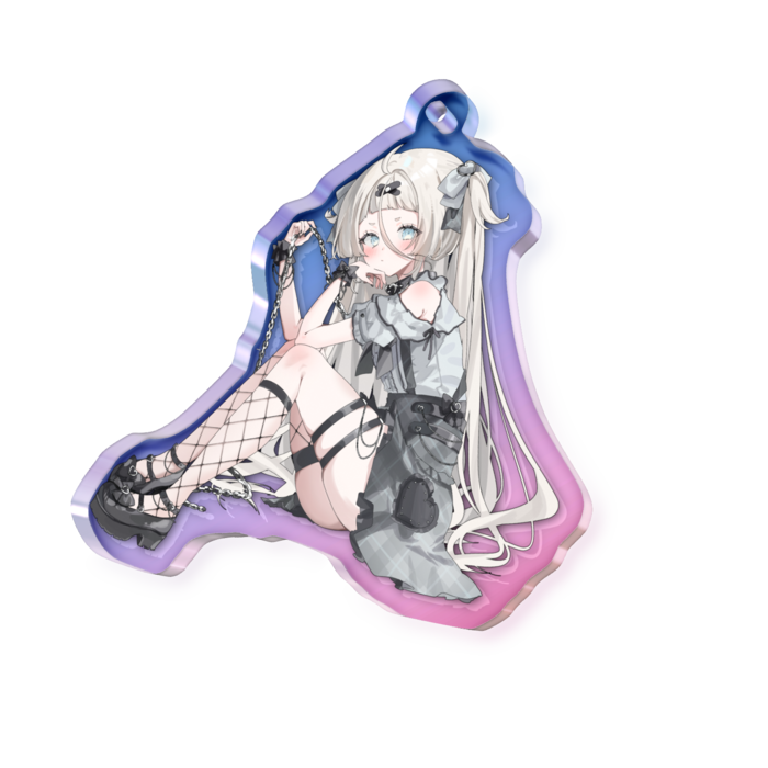 オーロラアクリルキーホルダー - 50 × 50mm