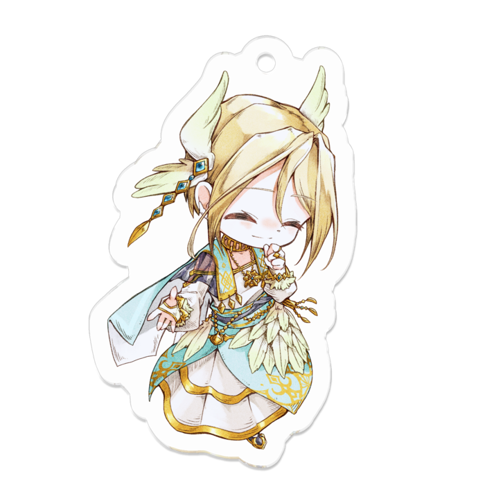 【笑顔】アクリルキーホルダー - 50 x 50 (mm)