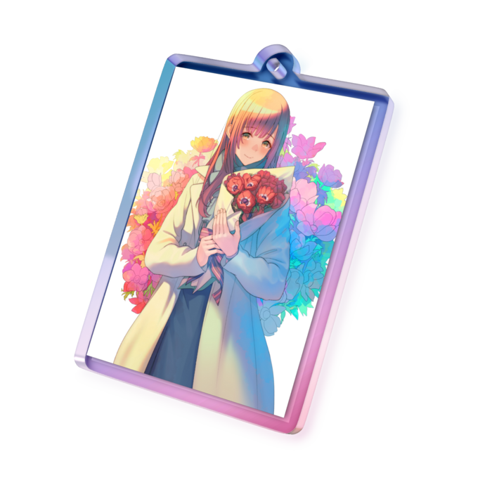 オーロラアクリルキーホルダー - 50 × 50mm