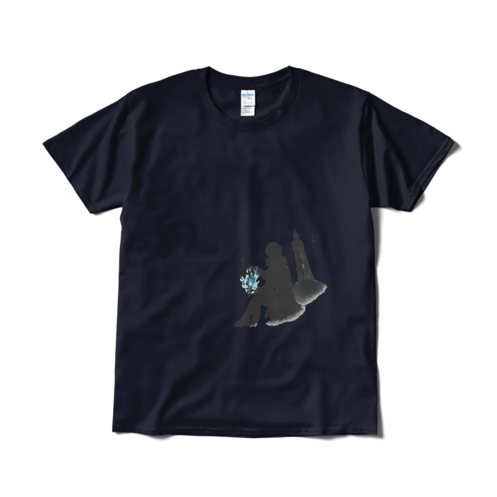 青お静かにTシャツ（短納期） - L - ネイビー