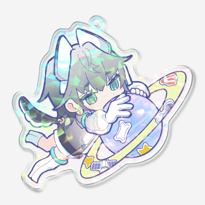 ホログラムアクリルキーホルダー - 70 × 70mm