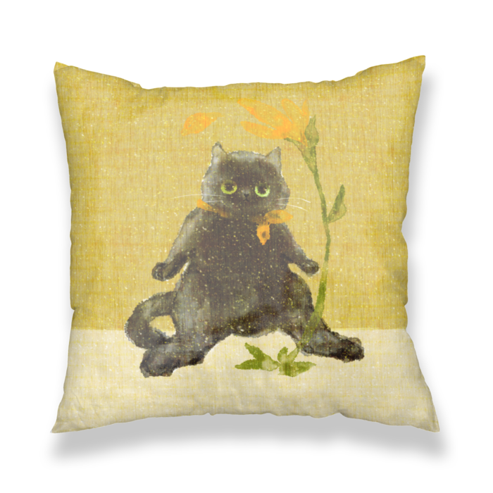 クッションカバー黄 - 450x450(mm)