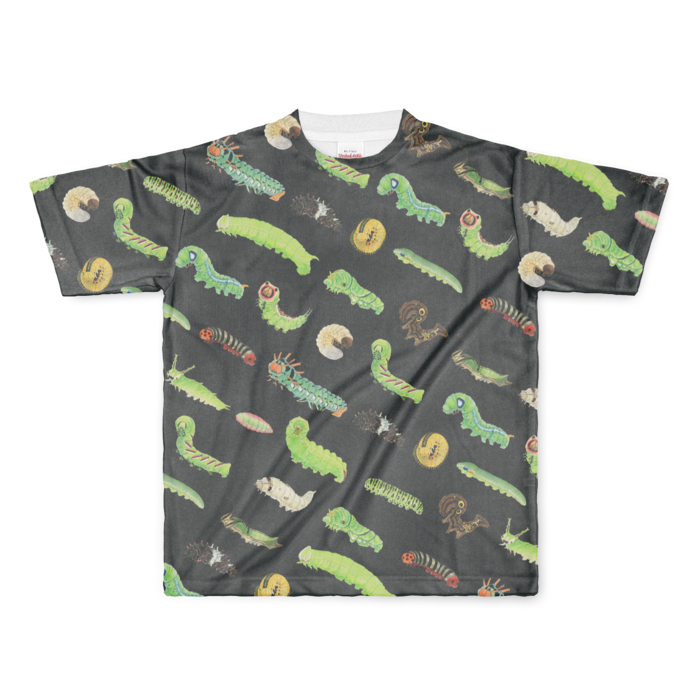 フルグラフィックTシャツ - L黒 - 両面印刷