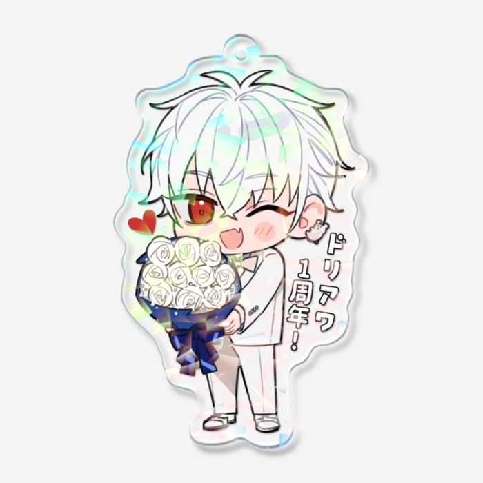 ホログラムアクリルキーホルダー - 70 × 70mm