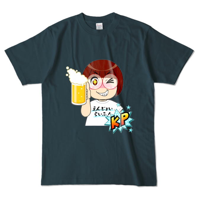 カラーTシャツ - L - デニム (濃色)