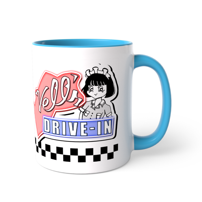 水色！ツートンカラーマグカップ - 直径 8.2cm / 高さ 9.5cm