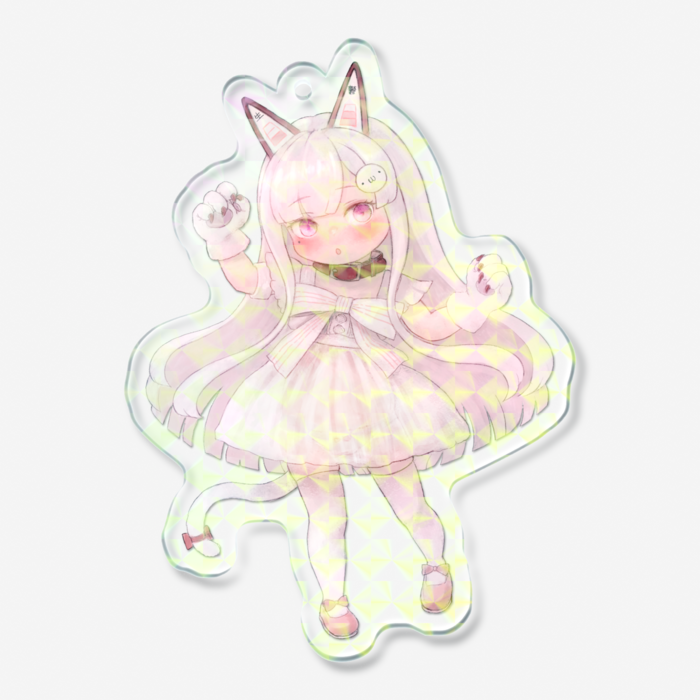 ホログラムアクリルキーホルダー - 70 × 70mm