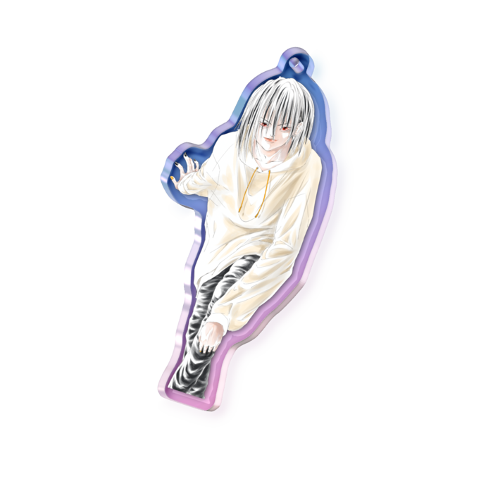 オーロラアクリルキーホルダー - 70 × 70mm