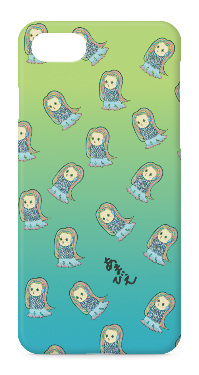 iPhoneケース - iPhone 8 / 7 / SE2 - 側面あり(Green gradation)