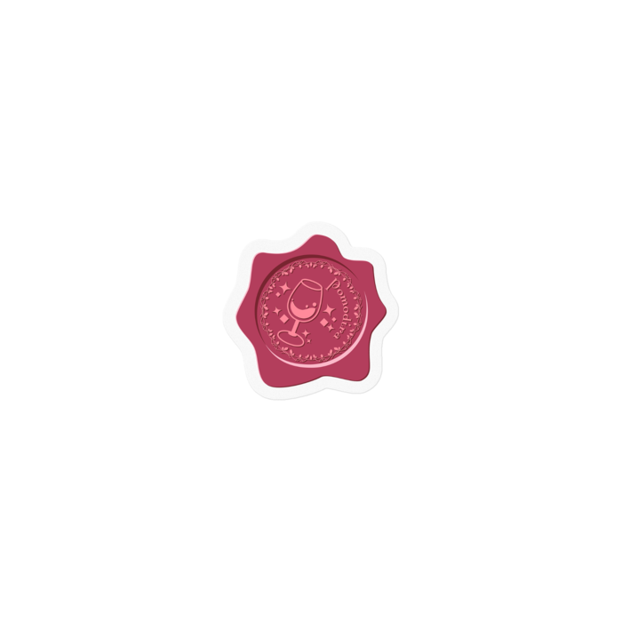 白文字ステッカー - 100 x 100 (mm)