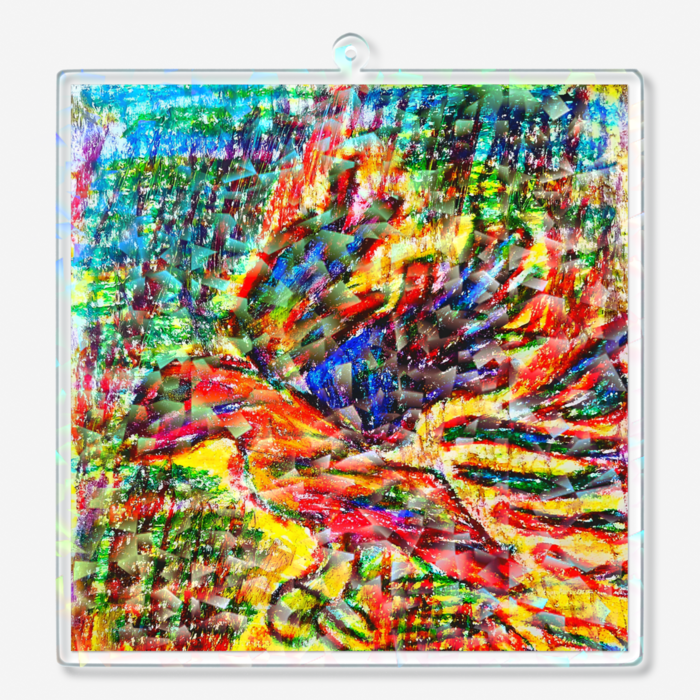 ホログラムアクリルキーホルダー - 100 × 100mm(1)