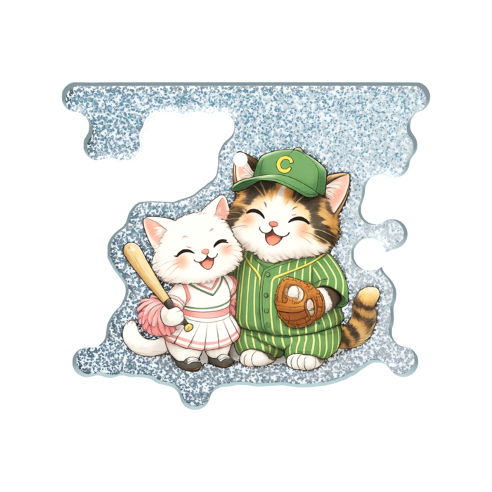 ラメアクリルキーホルダー - 50 × 50mm