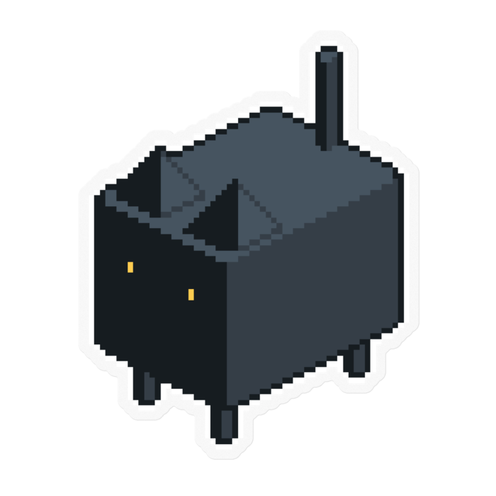 黒inuステッカー - 100 x 100 (mm)(1)