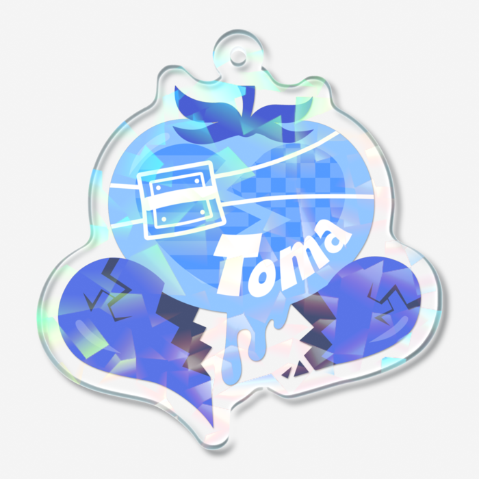 ホログラムアクリルキーホルダー - 50 × 50mm