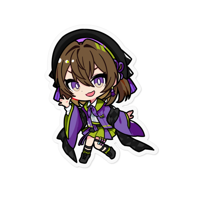 風切帽子verステッカー - 100 x 100 (mm)