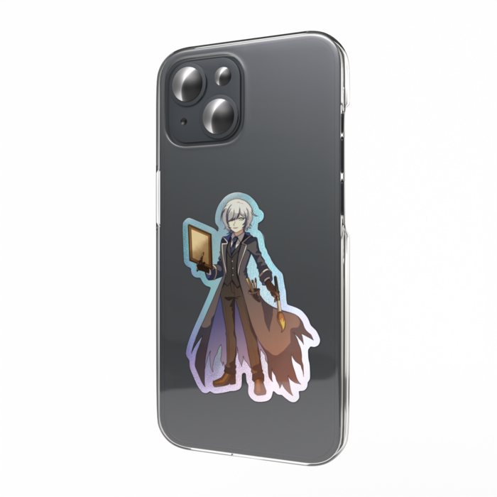 オーロラスマホステッカー　美術室のカオナシさん（女性）