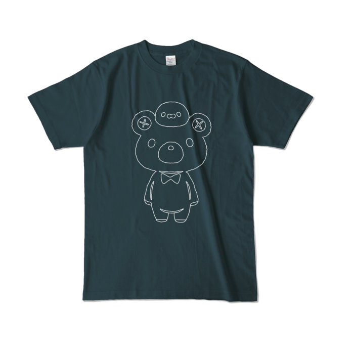まんじゅうカラーTシャツ - L - デニム (濃色)