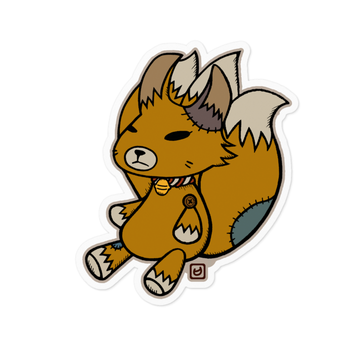 【つぶぐるみ】よみおとステッカー(ホワイト) - 100 x 100 (mm)