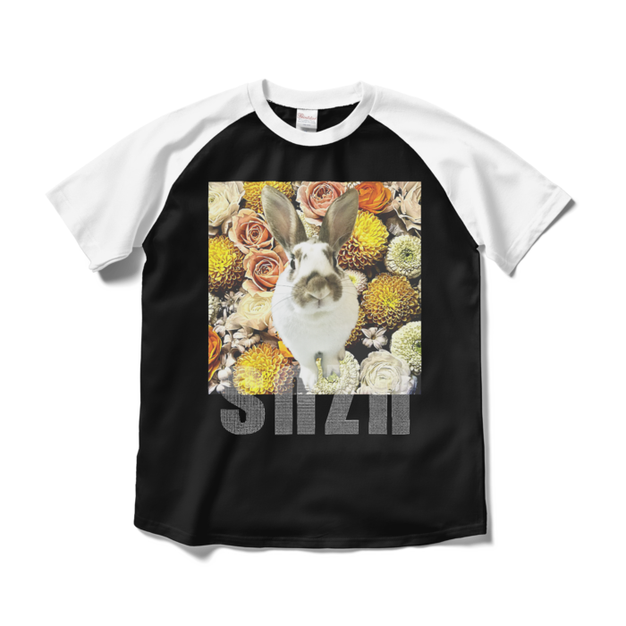 ラグランTシャツ - M - ブラック×ホワイト
