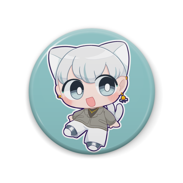缶バッジ 水色ver illust:もっちぃ - 57mm