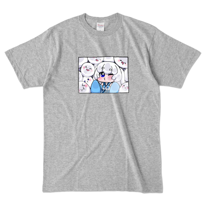 カラーTシャツ - L - 杢グレー （濃色）