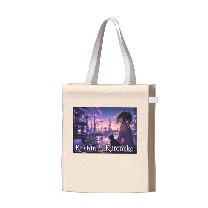 ツートンカラーバッグ - ホワイト - W34 × H41 × D14cm