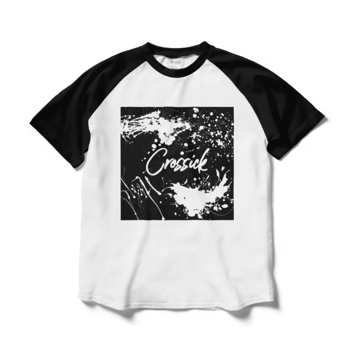 ラグランTシャツ - L - ホワイト×ブラック
