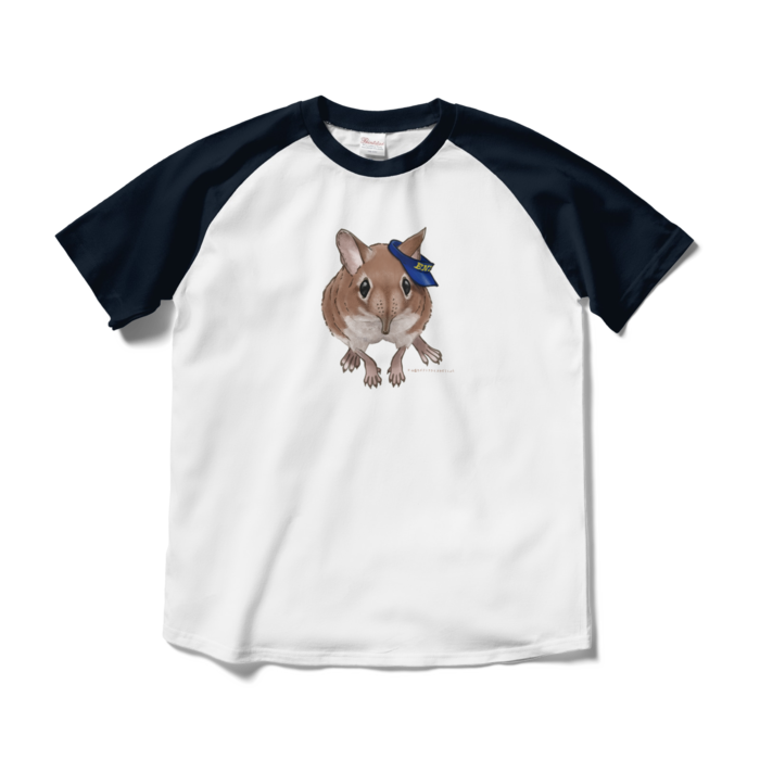 ラグランTシャツ - M - ホワイト×ネイビー