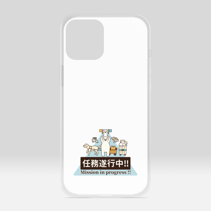 クリアiPhoneケース　白色　iPhone 12ProMax