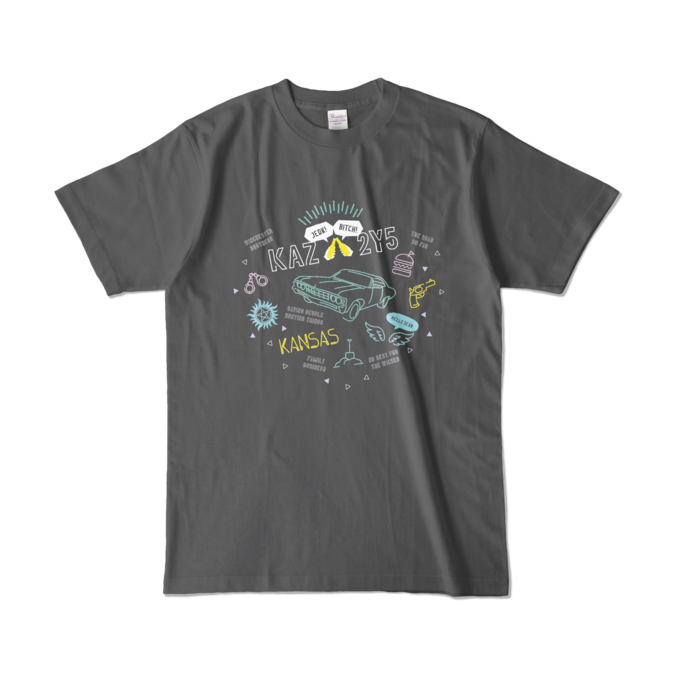 カラーTシャツ - L - チャコール (濃色)