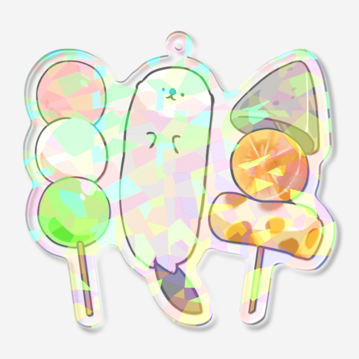 ホログラムアクリルキーホルダー - 70 × 70mm
