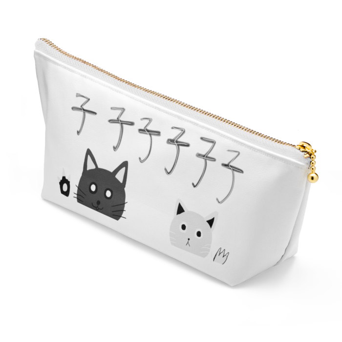 ポーチ - 長さ21.5cm / 高さ10cm - ホワイト