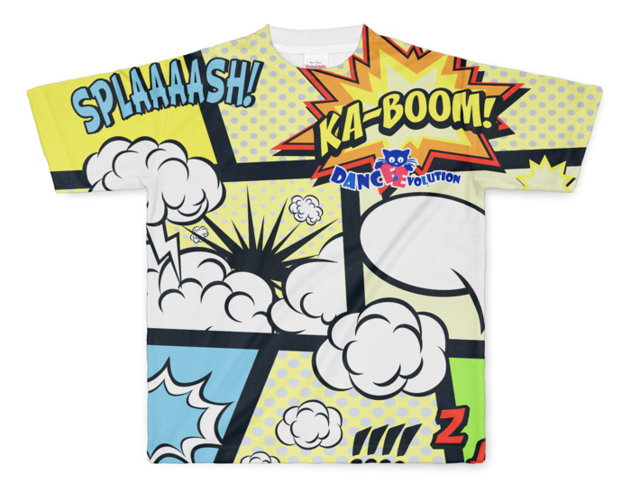 アメコミ風Ｔシャツ  イエロー - L - 両面印刷