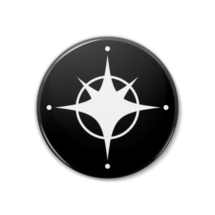 缶バッジ - 38mm - 黒