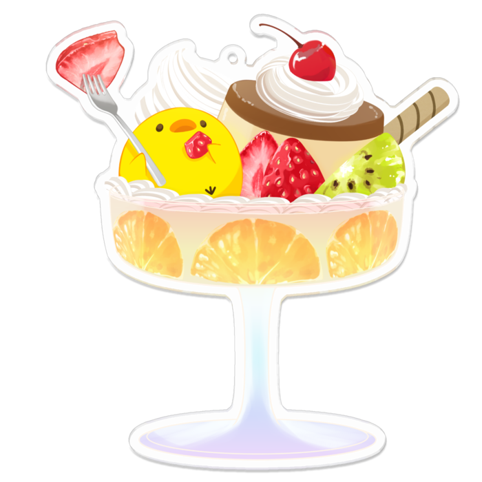 プリンアラモードアクキー - 100 x 100 (mm)