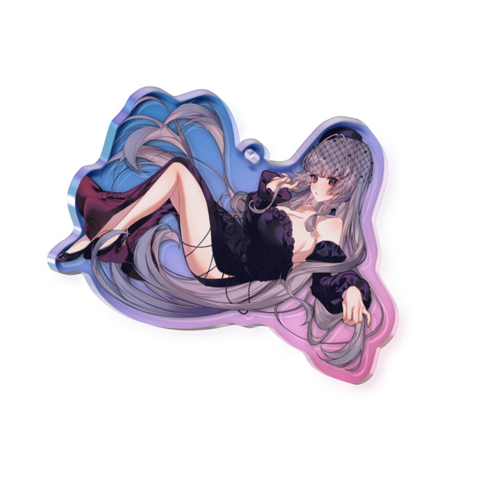 オーロラアクリルキーホルダー - 70 × 70mm