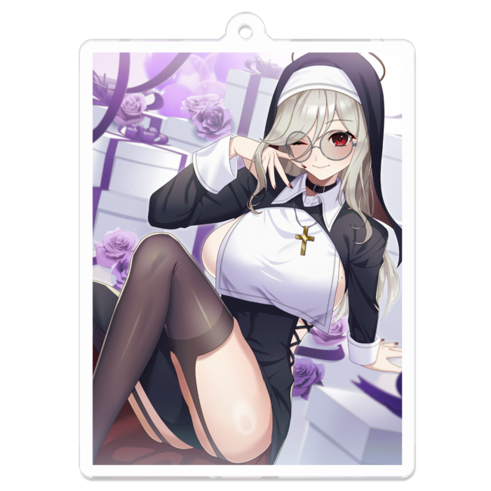 アクリルキーホルダー（コーティング） - 70 x 70 (mm)