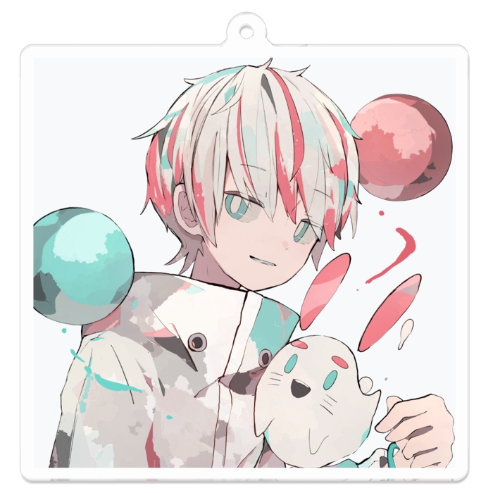 アクリルキーホルダー（コーティング） - 70 x 70 (mm)