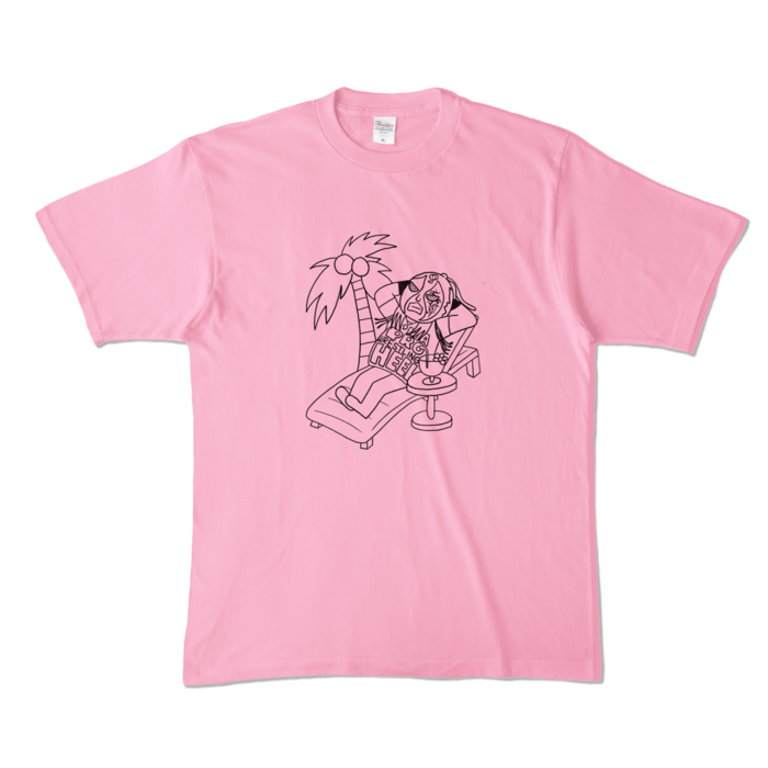 カラーTシャツ - XL - ピーチ (淡色)