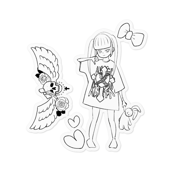 ステッカー - 100 x 100 (mm)