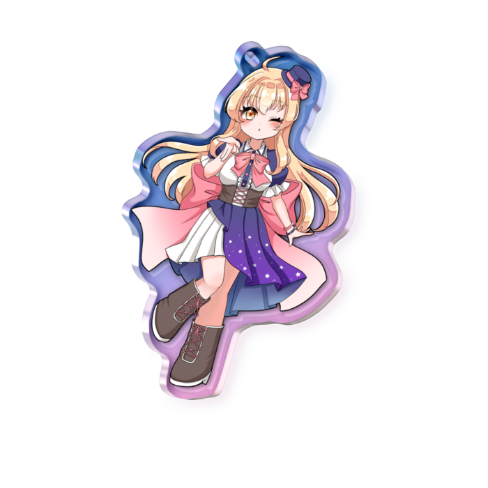 オーロラアクリルキーホルダー - 70 × 70mm