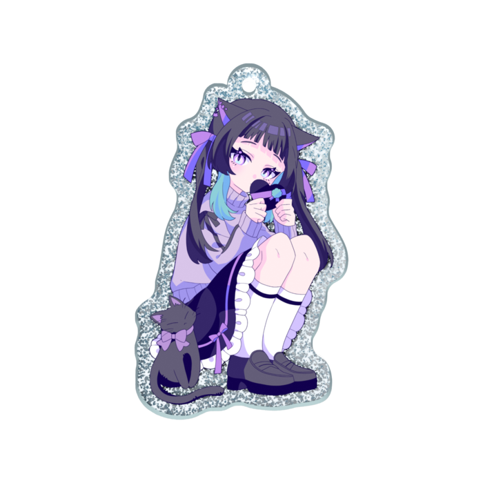 ラメアクリルキーホルダー - 50 × 50mm