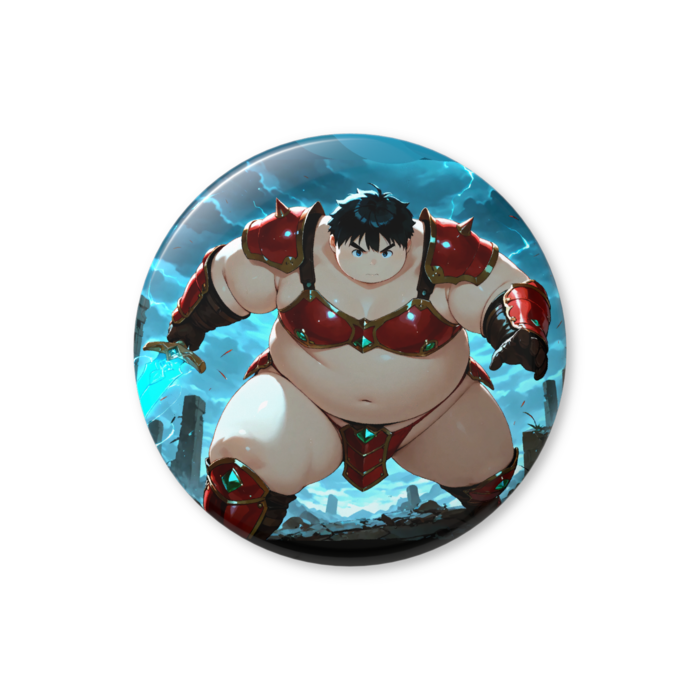 【缶バッジ(バリュー)】スライム戦士(赤鎧) 76mm