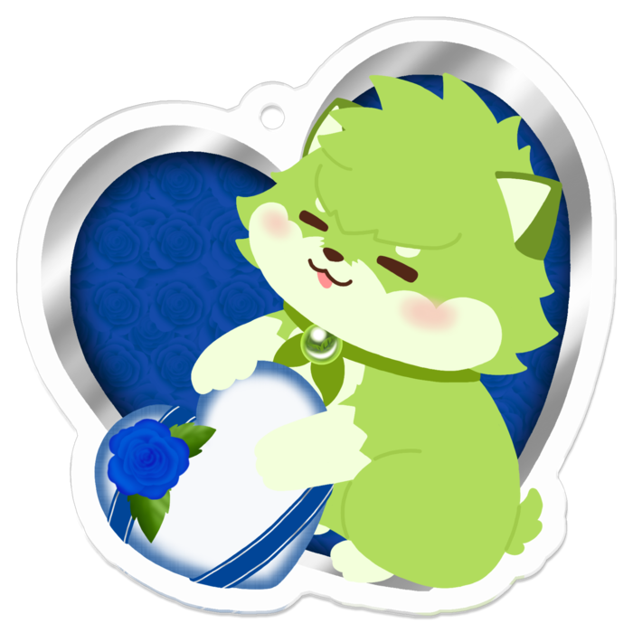 3.青いバラ飾りの贈り物