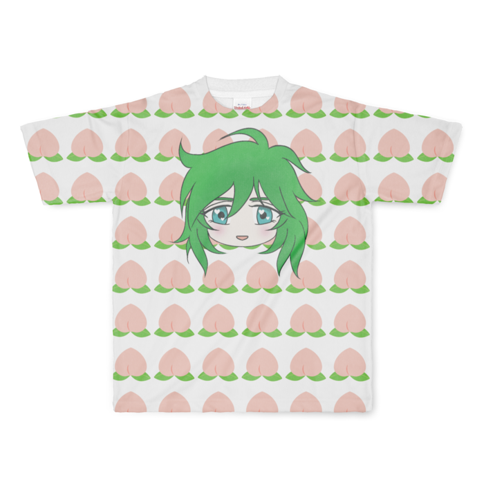 フルグラフィックTシャツ(桃) - L - 両面印刷